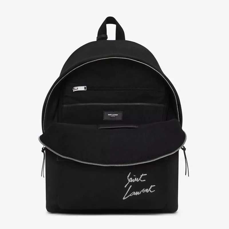 Cheap Saint Laurent City Backpack In Logo Signature Canvas Black 0112