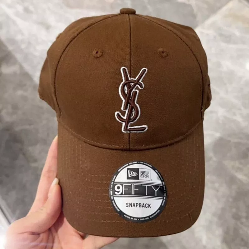 Saint Laurent x New Era Cassandre Cap In Canvas Brown 0116