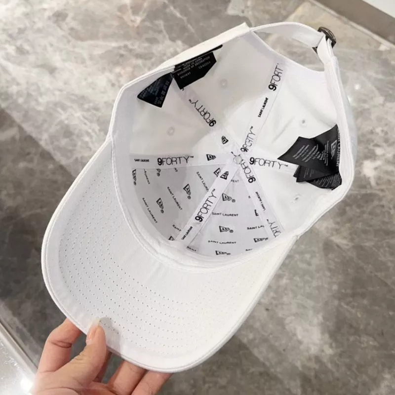 Cheap Saint Laurent x New Era Cassandre Cap In Canvas White 0114