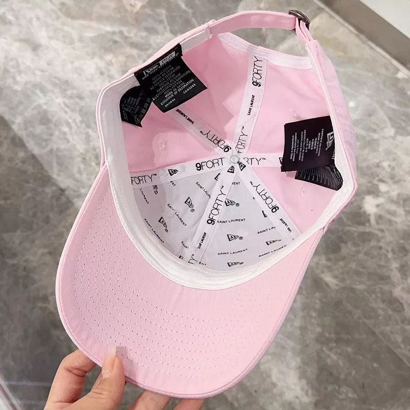 Cheap Saint Laurent x New Era Cassandre Cap In Canvas Pink 0114