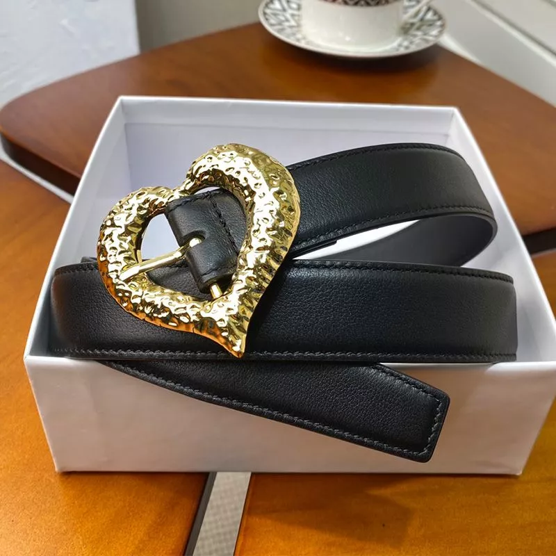 Cheap Saint Laurent Heart Belt In Nappa Leather Black Gold 0116