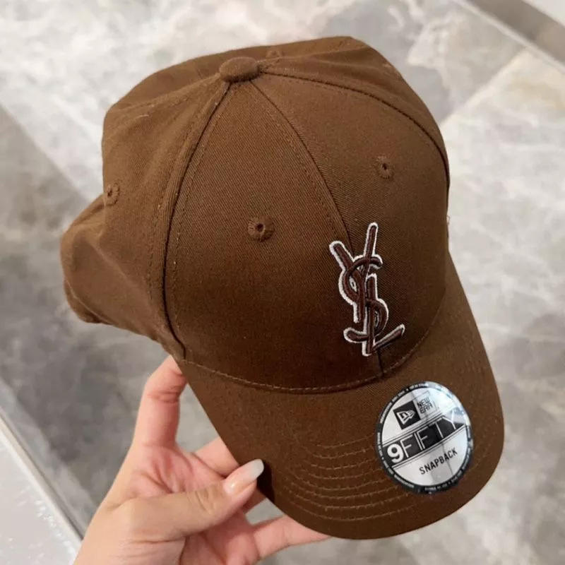 Cheap Saint Laurent x New Era Cassandre Cap In Canvas Brown 0116