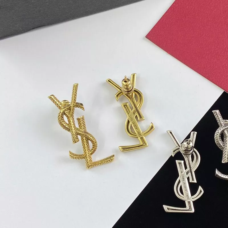 Cheap Saint Laurent Opyum Earrings In Snake Metal Gold 0119