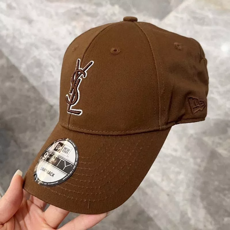 Cheap Saint Laurent x New Era Cassandre Cap In Canvas Brown 0116